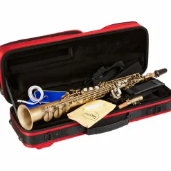 Allora ASPS-550 Paris Series Straight Soprano Sax Antique Matte Antique Matte Keys