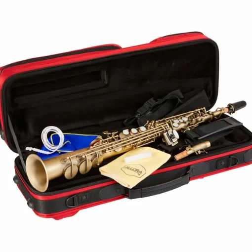 Allora ASPS-550 Paris Series Straight Soprano Sax Antique Matte Antique Matte Keys