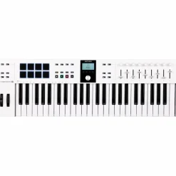 Arturia KeyLab Essential 49 mk3 Keyboard Controller With Universal Sustain Pedal White