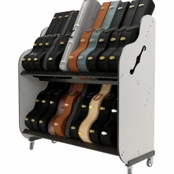 A&S Crafted Products Band Room Double-Stack Guitar Shelf Rack 69.5 x 68.375 x 30.25 in.