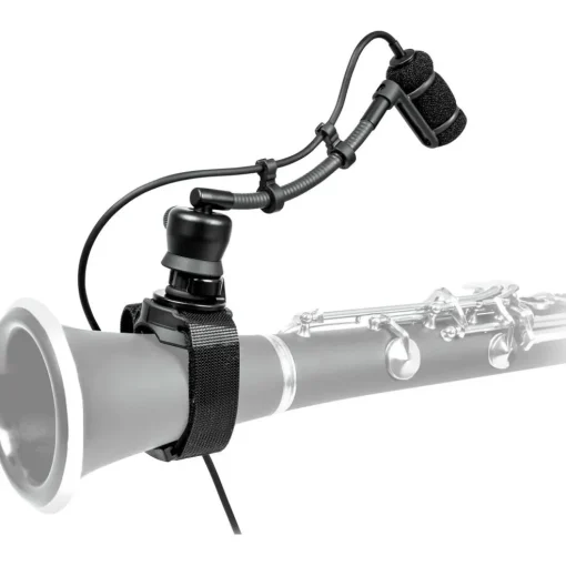 Audio-Technica ATM350W Cardioid Condenser Instrument Microphone with Woodwind Mounting System (5" Gooseneck)