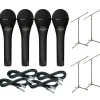 Audix OM-5 Mic with Cable and Stand 4 Pack
