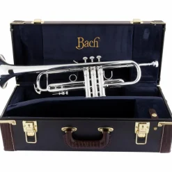 Bach 180 Stradivarius 43 Bell Series Professional Bb Trumpet with Reverse Leadpipe Silver plated Yellow Brass Bell