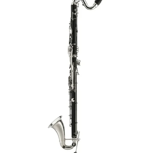 Backun Backun Alpha Low C Synthetic Bass Clarinet with Silver Plated Keys, 2-Piece Neck, Hardshell Case Silver Plated Keys Low C