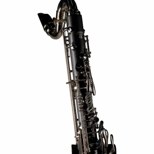 Backun Backun Alpha Low C Synthetic Bass Clarinet with Silver Plated Keys, 2-Piece Neck, Hardshell Case Silver Plated Keys Low C