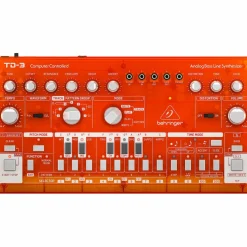 Behringer TD-3-TG Analog Bass Line Synthesizer - Tangerine