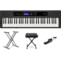 Casio Casiotone CT-S400 61-Key Portable Keyboard Essentials Bundle