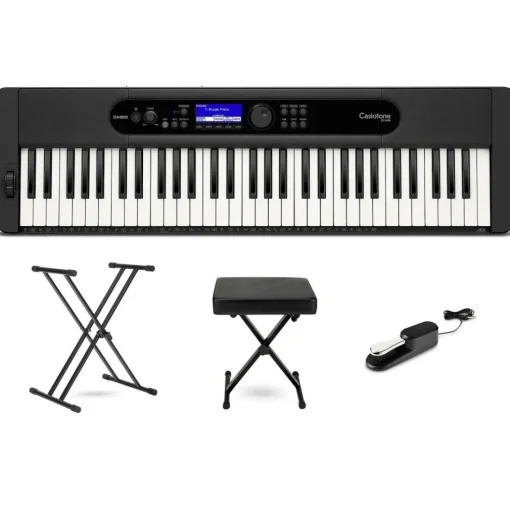 Casio Casiotone CT-S400 61-Key Portable Keyboard Essentials Bundle