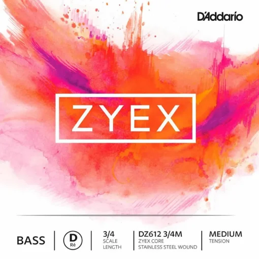 D'Addario DZ612 Zyex 3/4 Bass Single D String Medium