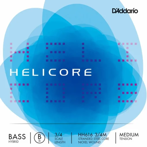 D'Addario Helicore Hybrid Series Double Bass Low B String 3/4 Size Medium