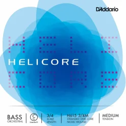 D'Addario Helicore Orchestral Series Double Bass C (Extended E String 3/4 Size Medium