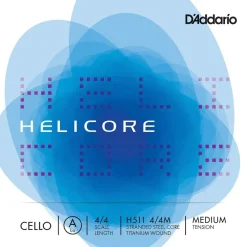 D'Addario Helicore Series Cello A String 4/4 Size Medium