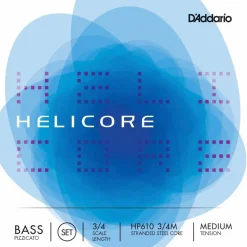 D'Addario HP610 Helicore Pizzicato 3/4 Size Double Bass String Set 3/4 Size Medium