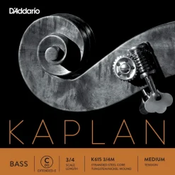 D'Addario Kaplan Series Double Bass C (Extended E) String 3/4 Size Medium