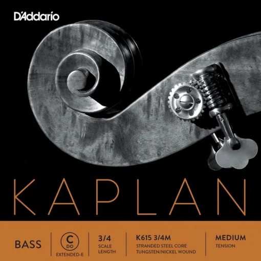 D'Addario Kaplan Series Double Bass C (Extended E) String 3/4 Size Medium