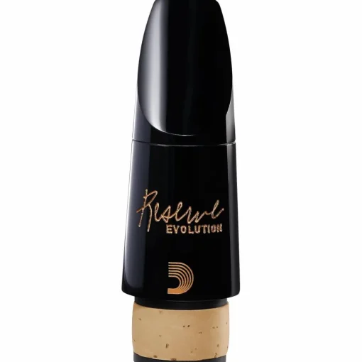 D'Addario Woodwinds Reserve Evolution Mouthpieces - Bb Clarinet - E 1.08mm, Medium-Long Facing, European Pitch 442Hz 1.08 mm Black