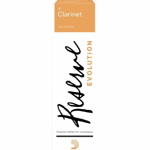 D'Addario Woodwinds Reserve Evolution Mouthpieces - Bb Clarinet - E 1.08mm, Medium-Long Facing, European Pitch 442Hz 1.08 mm Black
