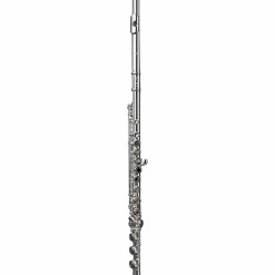 Di Zhao DZ 401 Student Flute, Open Hole, Y-arms, All Silver Plated with Silver Lip and Riser Offset G B-Foot