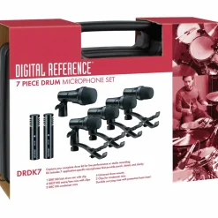 Digital Reference DRDK7 7-Piece Drum Mic Kit Cable and Stand Package