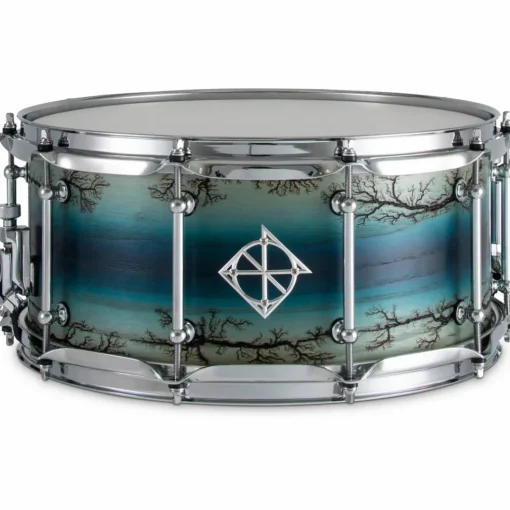 Dixon Artisan Enchanted Ash Snare Drum 14 x 6.5 in. Electric Blue Burst