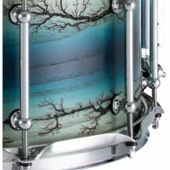 Dixon Artisan Enchanted Ash Snare Drum 14 x 6.5 in. Electric Blue Burst