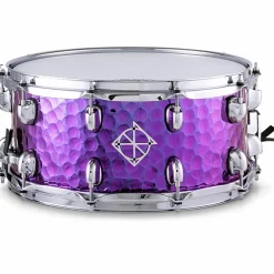 Dixon Cornerstone Titanium-Plated Hammered Steel Snare Drum 14 x 6.5 in. Purple