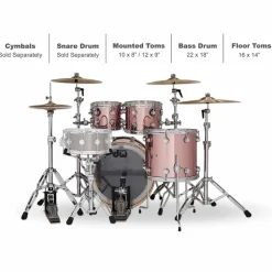 DW Collectors Series 4-Piece SSC Maple Shell Pack With Chrome Hardware Rose Copper