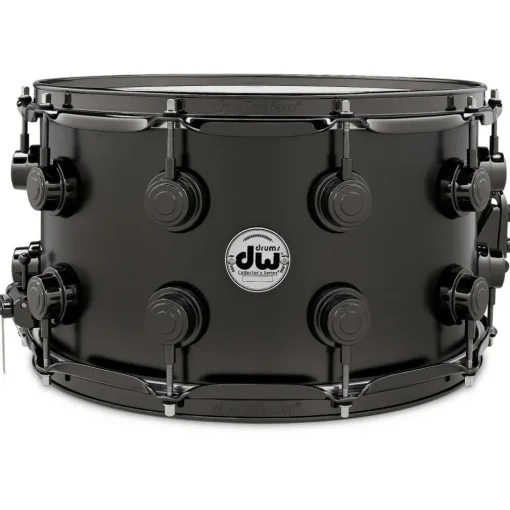 DW Collector's Series Satin Black Over Brass Snare Drum With Black Nickel Hardware 14 x 8 in.