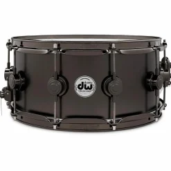 DW Collector's Series Satin Black Over Brass Snare Drum With Satin Chrome Hardware 14 x 6.5 in.