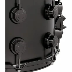 DW Collector's Series Satin Black Over Brass Snare Drum With Black Nickel Hardware 14 x 8 in.