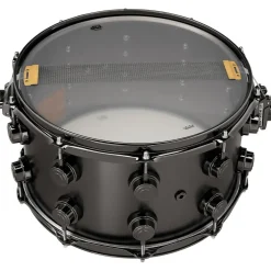 DW Collector's Series Satin Black Over Brass Snare Drum With Black Nickel Hardware 14 x 8 in.