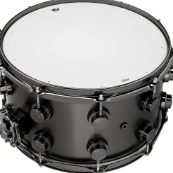 DW Collector's Series Satin Black Over Brass Snare Drum With Black Nickel Hardware 14 x 8 in.