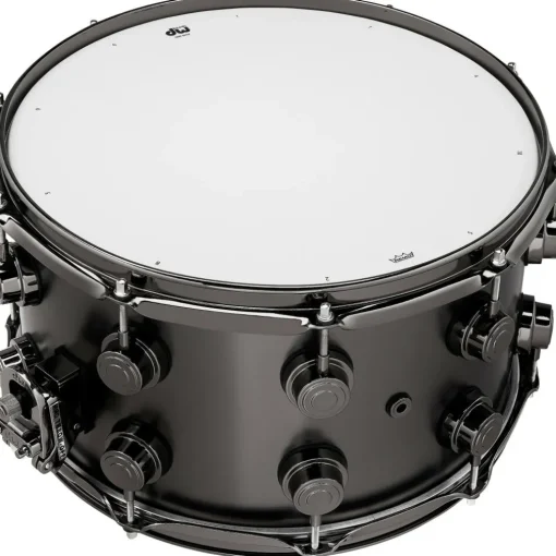 DW Collector's Series Satin Black Over Brass Snare Drum With Black Nickel Hardware 14 x 8 in.