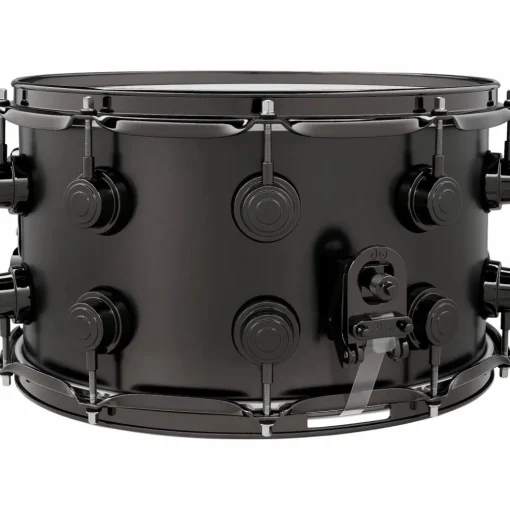 DW Collector's Series Satin Black Over Brass Snare Drum With Black Nickel Hardware 14 x 8 in.