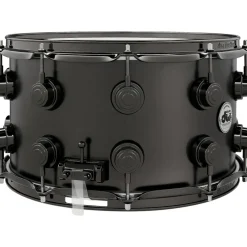 DW Collector's Series Satin Black Over Brass Snare Drum With Black Nickel Hardware 14 x 8 in.