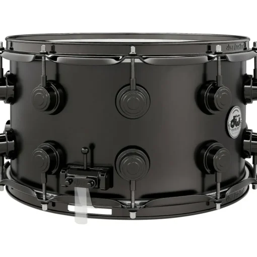 DW Collector's Series Satin Black Over Brass Snare Drum With Black Nickel Hardware 14 x 8 in.