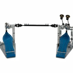 DW Colorboard Machined Chain Drive Double Bass Drum Pedal With Cobalt Footboard