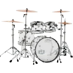 DW Design Series Acrylic 4-Piece Shell Pack With Chrome Hardware Clear