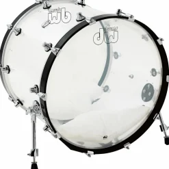 DW Design Series Acrylic Bass Drum With Chrome Hardware 22 x 18 in. Clear