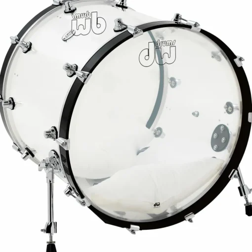 DW Design Series Acrylic Bass Drum With Chrome Hardware 22 x 18 in. Clear