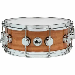 DW Exotic Fiddleback Eucalyptus Lacquer Snare 14 x 5.5 in. Chrome Hardware