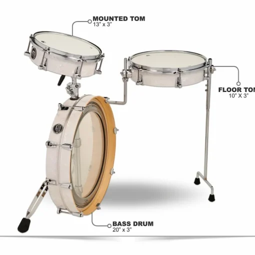 DW Performance Series 3-Piece Low Pro Travel Shell Pack White Marine Pearl