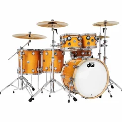DW 6-Piece Collector's Series Santa Monica Shell Pack With Chrome Hardware Butterscotch