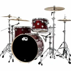 DW SSC Collector's Series 3-Piece FinishPly Shell Pack With Chrome Hardware Ruby Glass