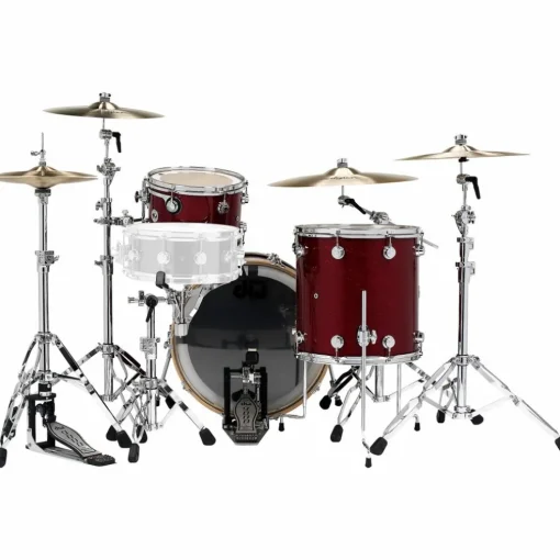DW SSC Collector's Series 3-Piece FinishPly Shell Pack With Chrome Hardware Ruby Glass