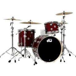 DW SSC Collector's Series 3-Piece FinishPly Shell Pack With Chrome Hardware Ruby Glass
