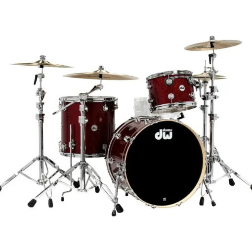 DW SSC Collector's Series 3-Piece FinishPly Shell Pack With Chrome Hardware Ruby Glass