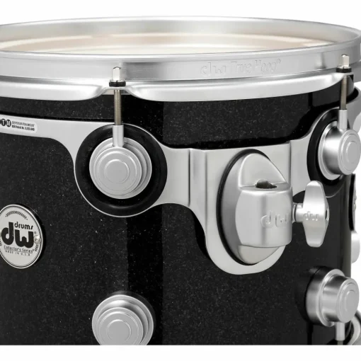 DW SSC Collector's Series 4-Piece FinishPly Shell Pack With 24" Bass Drum With Satin Chrome Hardware Black Ice