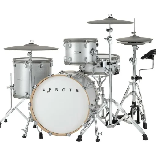 EFNOTE 7 Acoustic Designed Electronic Drum Set White Sparkle