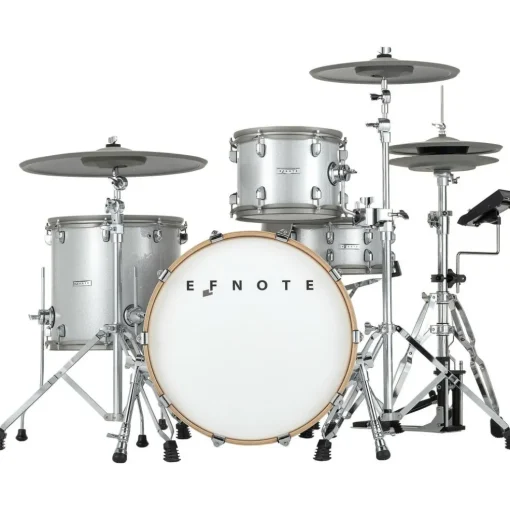 EFNOTE 7 Acoustic Designed Electronic Drum Set White Sparkle